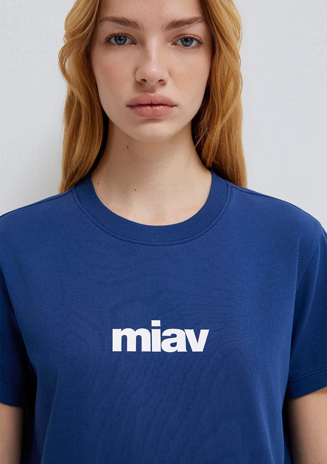 Mavi Miav Baskılı Mavi Tişört 1610622-70722 görsel 6