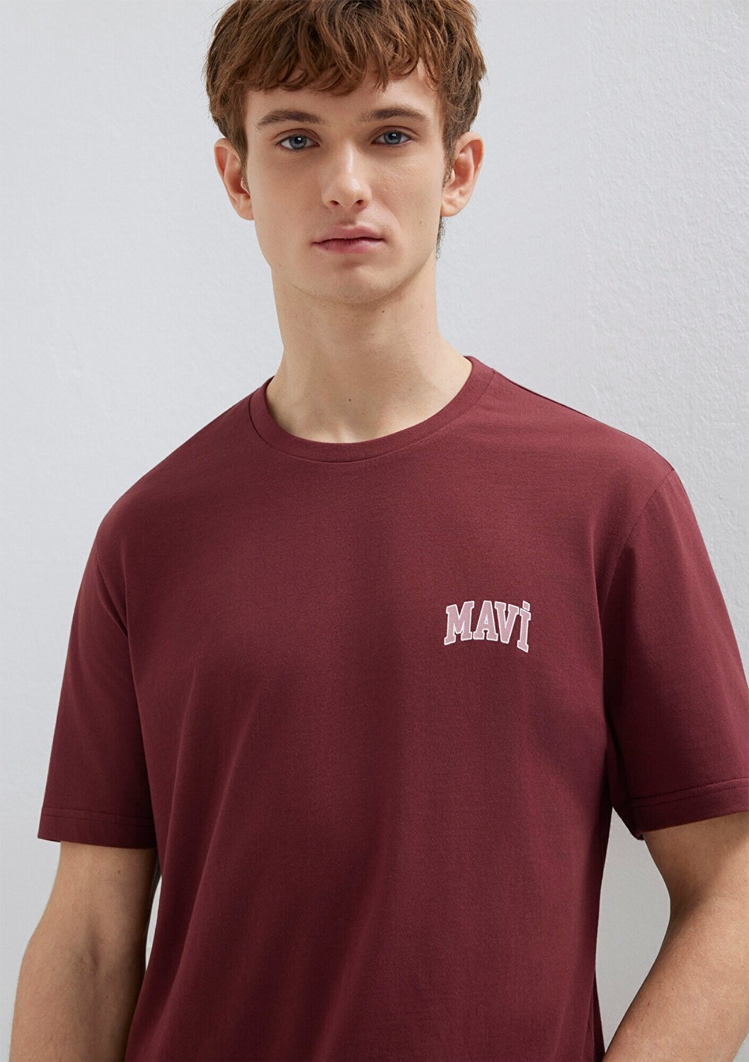 Mavi Logo Baskılı Bordo Tişört 0611714-70396 görsel 2