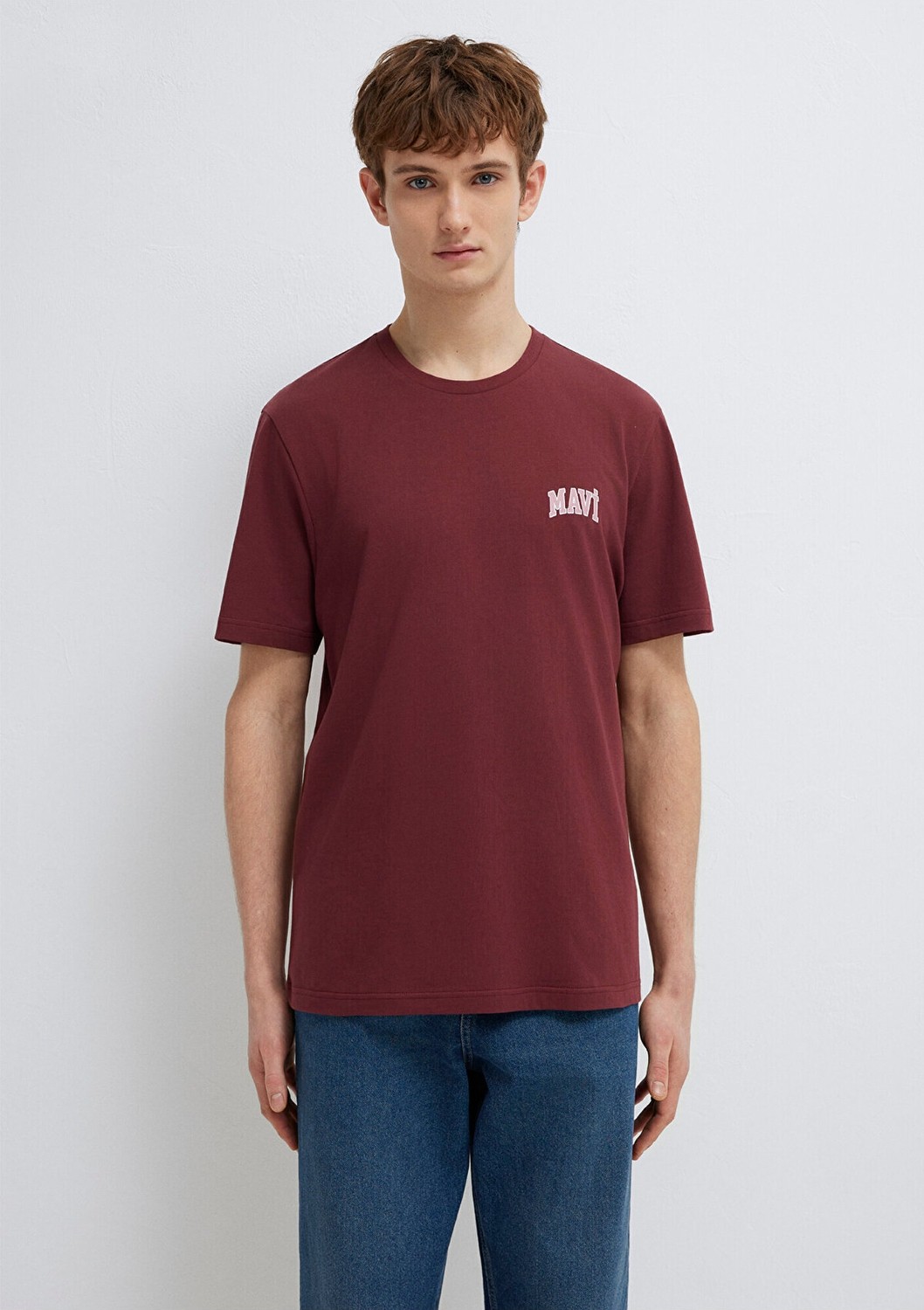 Mavi Logo Baskılı Bordo Tişört 0611714-70396 görsel 3
