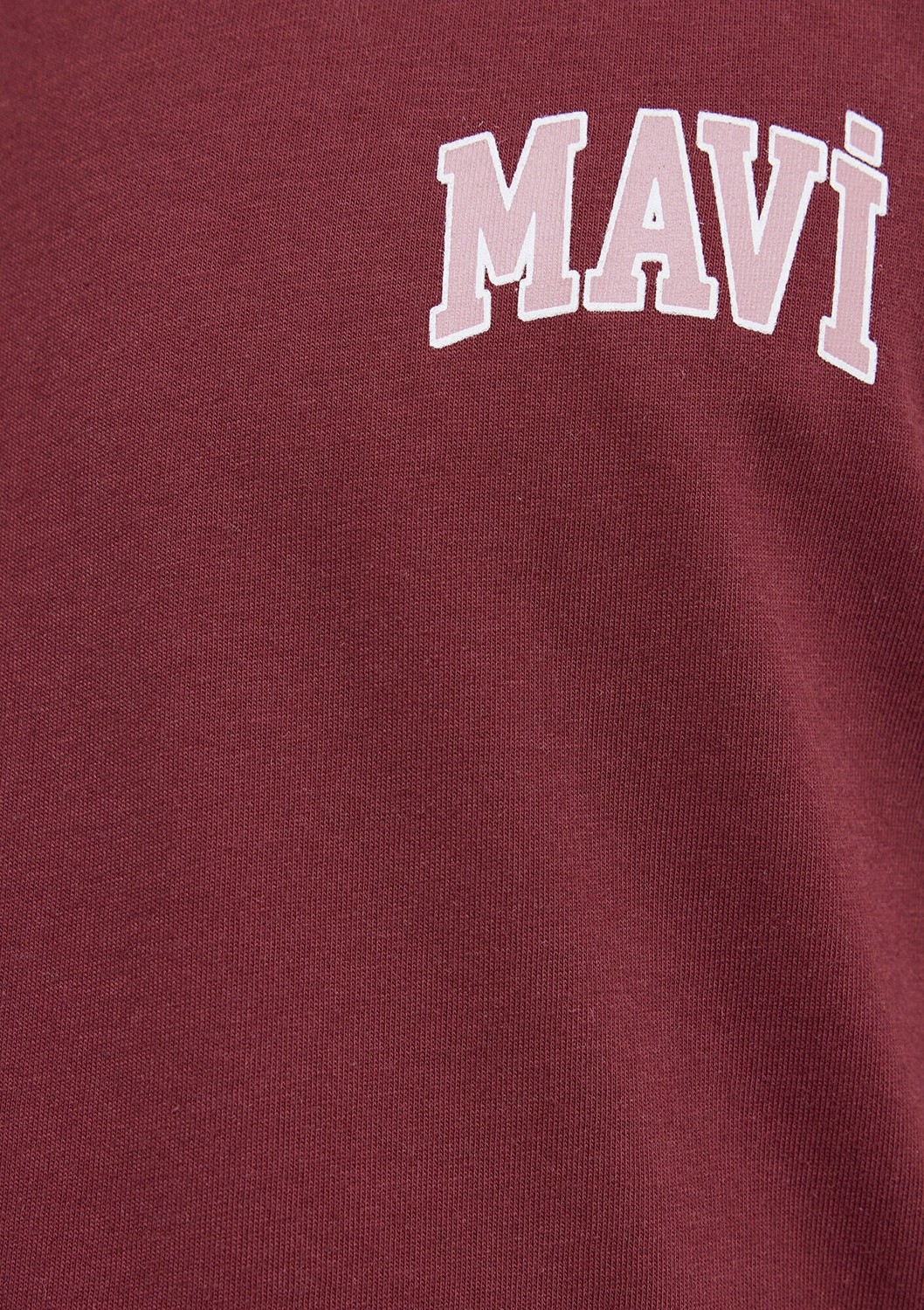 Mavi Logo Baskılı Bordo Tişört 0611714-70396 görsel 7