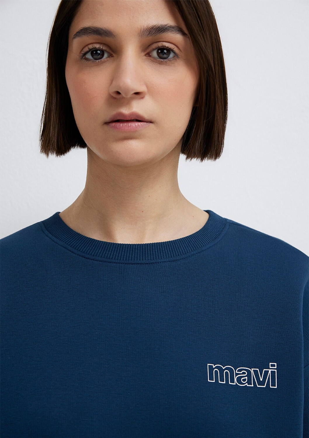 Mavi Logo Baskılı Lacivert Sweatshirt 1611656-82454 görsel 7