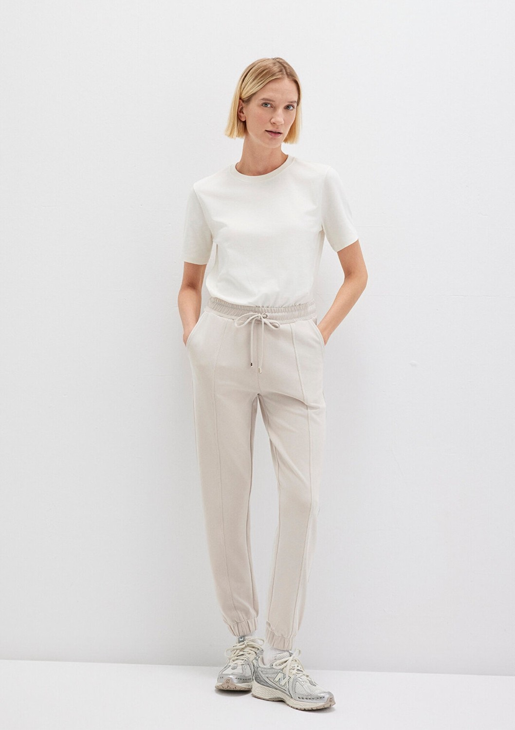 Mavi Lux Touch (TENCEL™) Modal Bej Eşofman Altı 1600453-34531 görsel 3