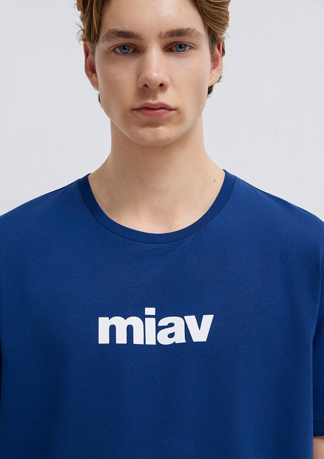 Mavi Miav Baskılı Mavi Tişört 067153-70722 görsel 6