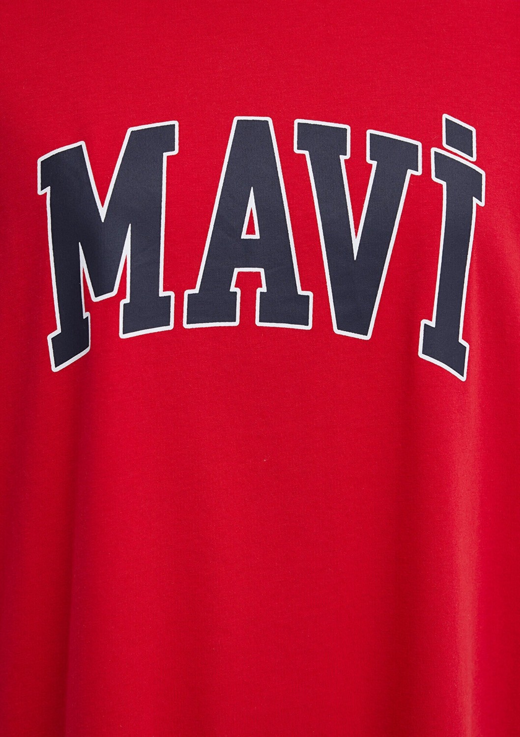 Mavi Logo Baskılı Kırmızı Tişört 1600843-82054 görsel 7