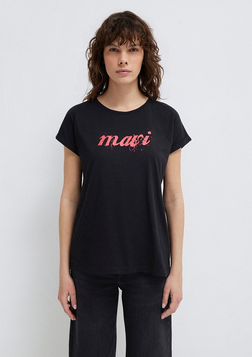 Mavi Logo Baskılı Siyah Tişört 166422-900 görsel 3
