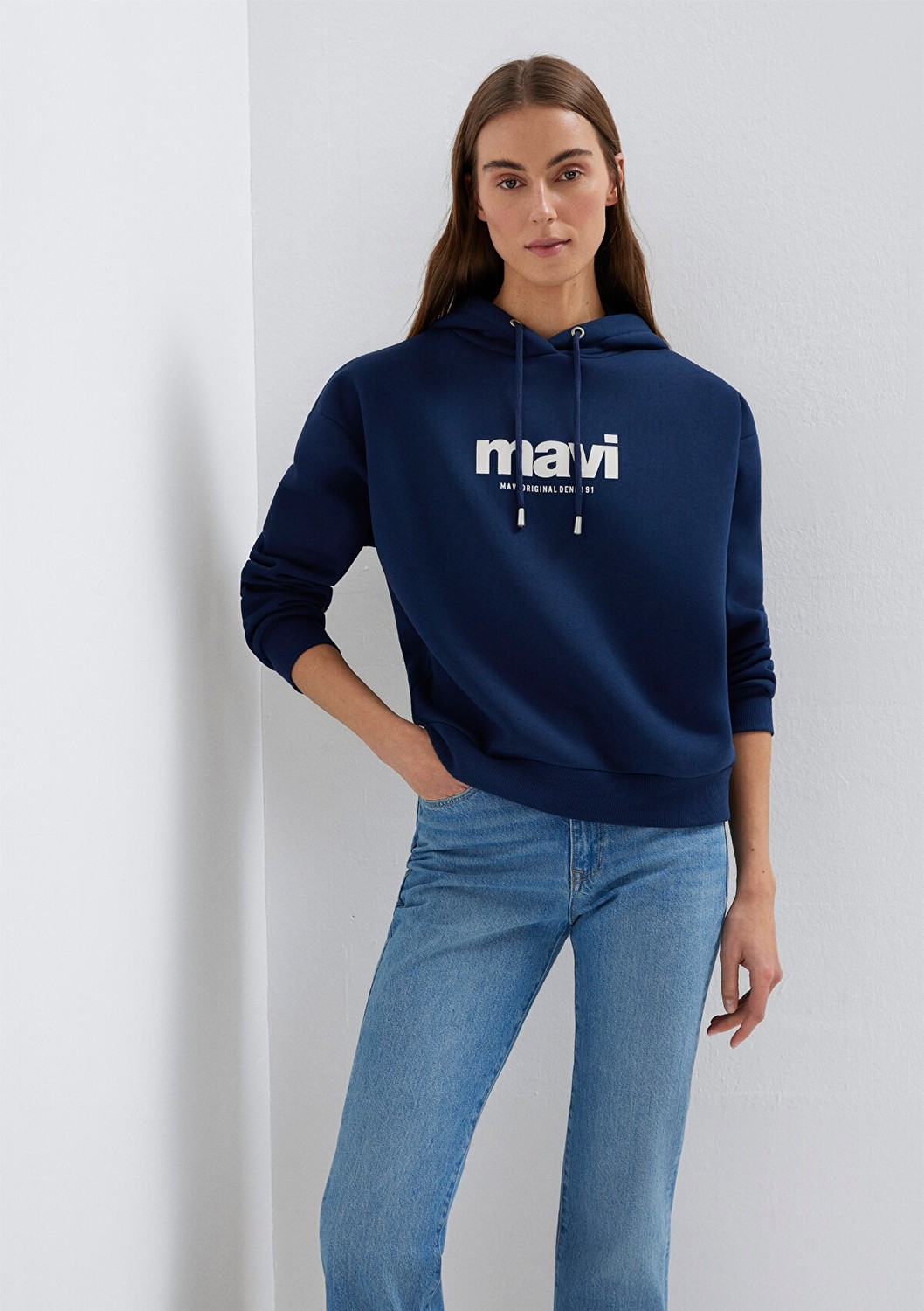 Mavi Sweatshırt Koyu Lacivert görsel 2