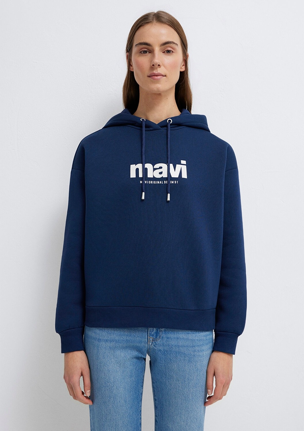 Mavi Sweatshırt Koyu Lacivert görsel 3