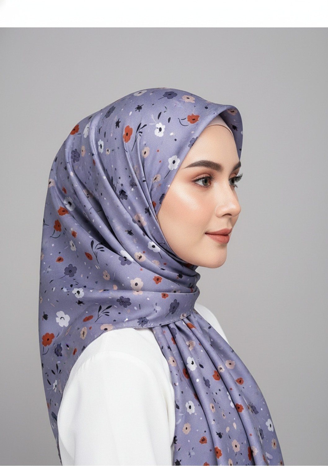 Bonjela Çiçek Desenli Pamuklu Şal 185X70 görsel 8