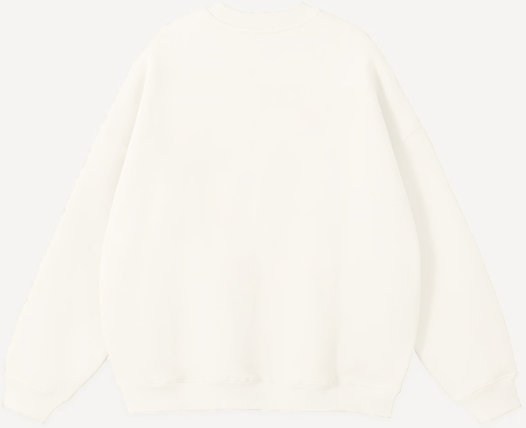 Mad&Calf Unisex Teddy Cowboy Baskılı Bisiklet Yaka Oversize Sweatshirt görsel 4