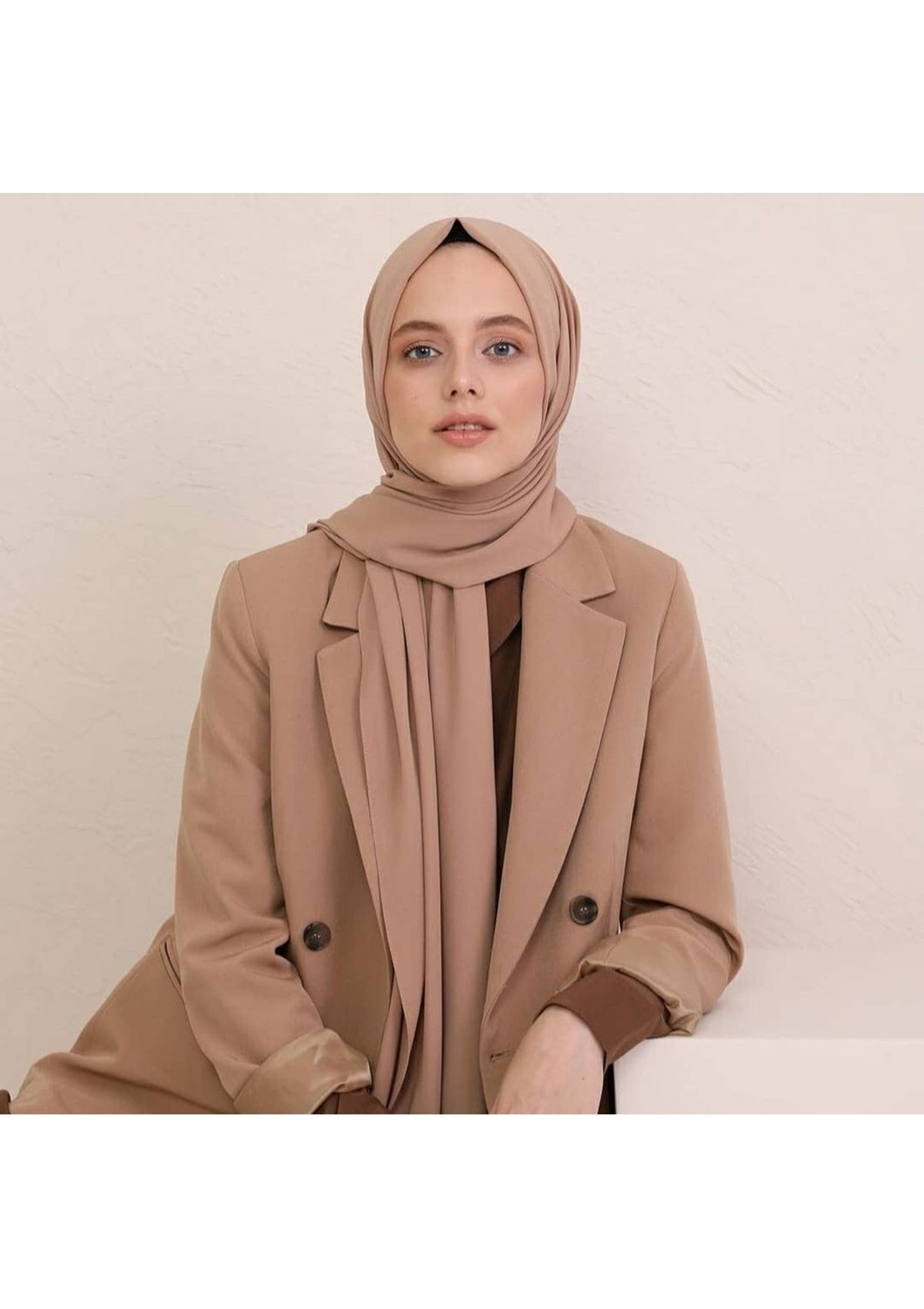 Fresco Scarfs Tesettür Hijab Medine Ipeği Şal*bordo görsel 7