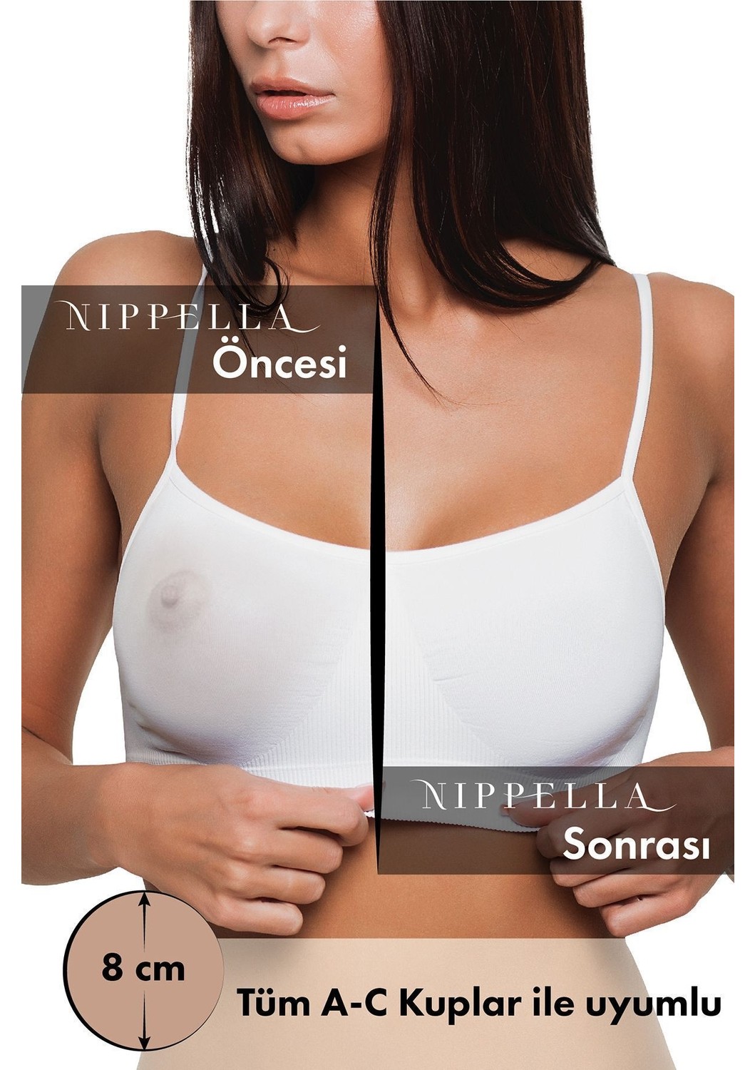 Nippella Silikon Meme Ucu Kapatıcı | Çok Kullanımlı Denize Girilebilen Yapışkanlı | Caramel görsel 4