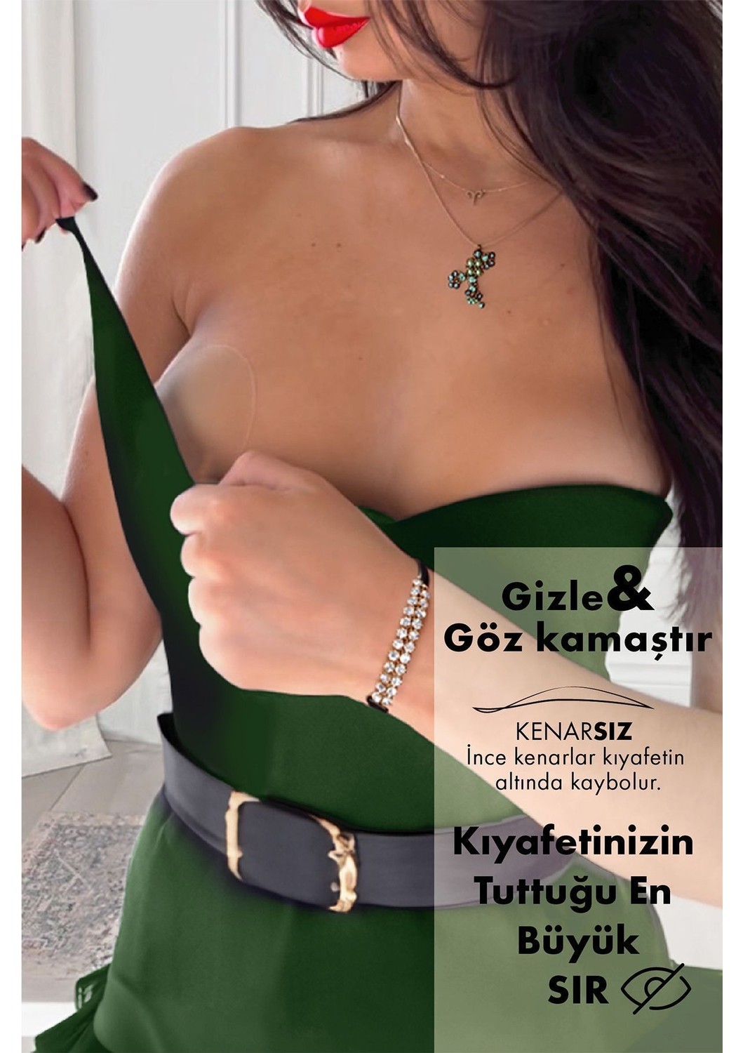 Nippella Silikon Meme Ucu Kapatıcı | Çok Kullanımlı Denize Girilebilen Yapışkanlı | Caramel görsel 7