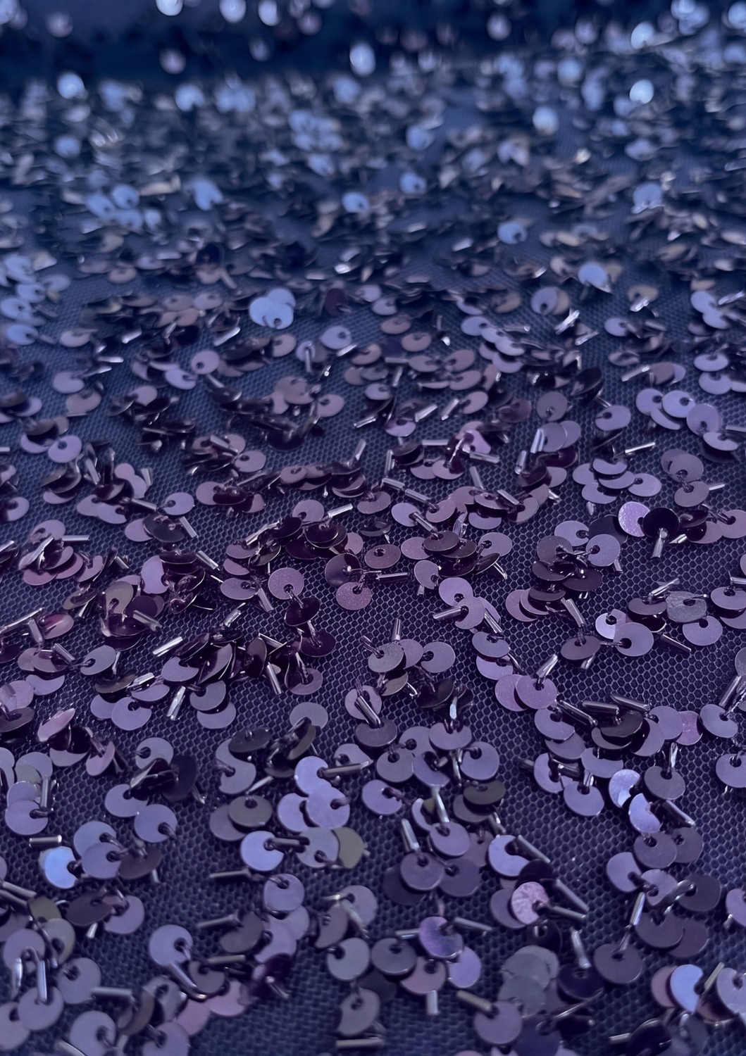 Lilas Xxl Büyük Beden Siyah Renkli Pul Payetli Şifon Uzun Abiye Elbise görsel 4