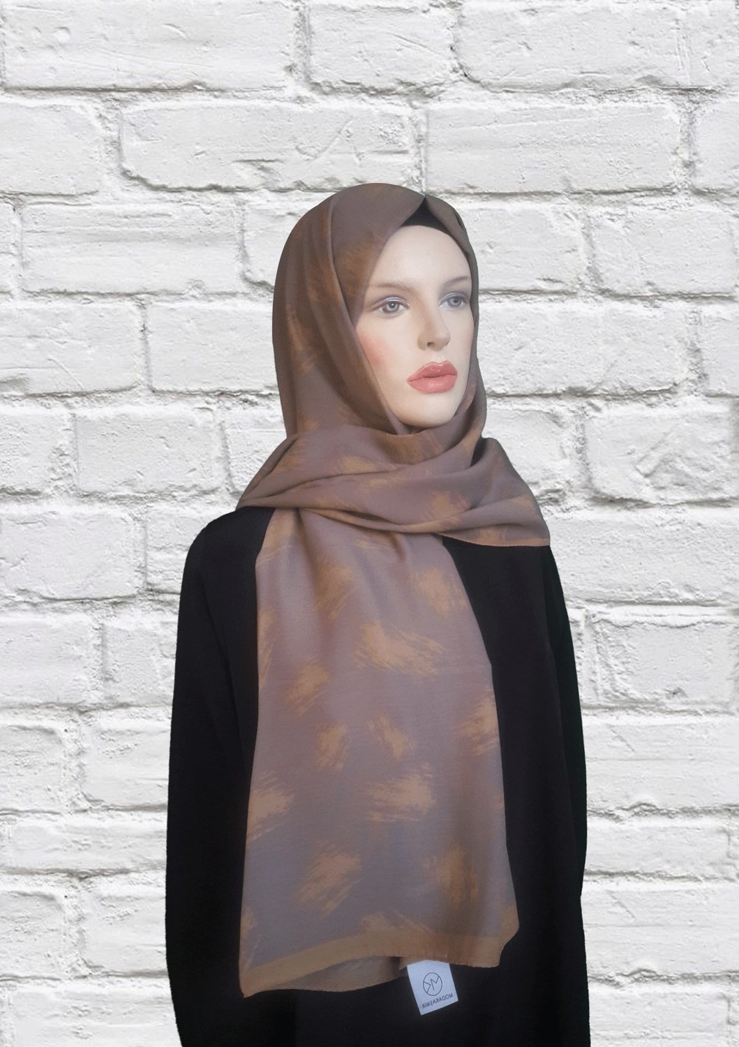 Modakaşmir Moda Kaşmir Krep Şal Batik Yıldırım Desenli görsel 2