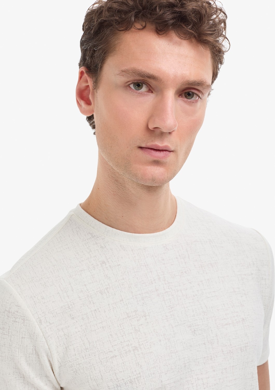 Pierre Cardin Erkek Ekru Regular Fit Tişört 50327857-VR019 görsel 2