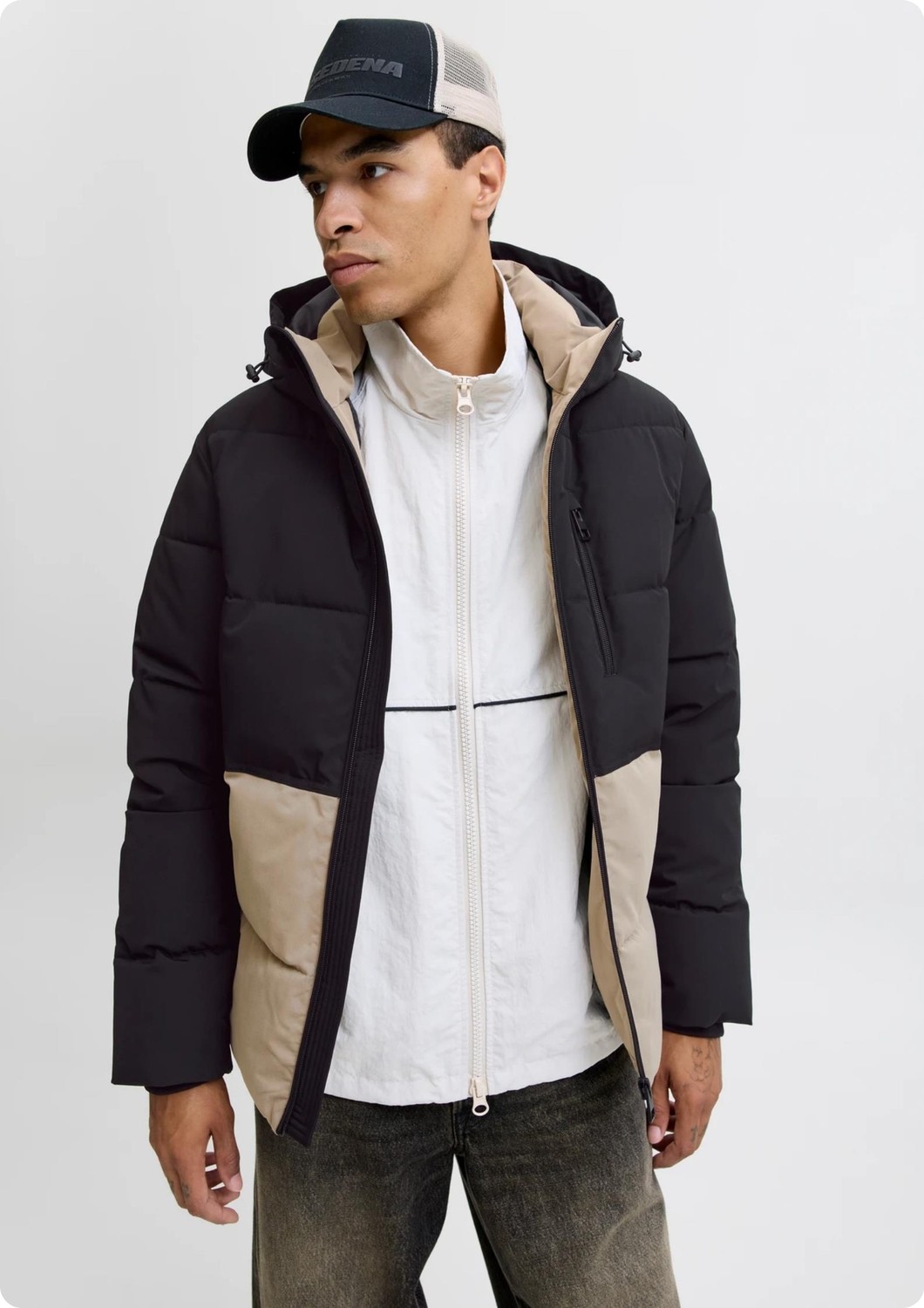 Jack&jones 12278792 Jjeowen Puffer Cıkma Kapusonlu Icı Dolgulu Kalın Mont görsel 7