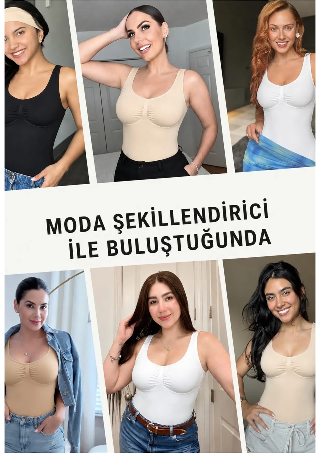 Formactive 1180 Kadın Askılı Atlet Dikişsiz Korse, Vücuda Oturan, Esnek ve Rahat Günlük İç Giyim - Ten XL görsel 8
