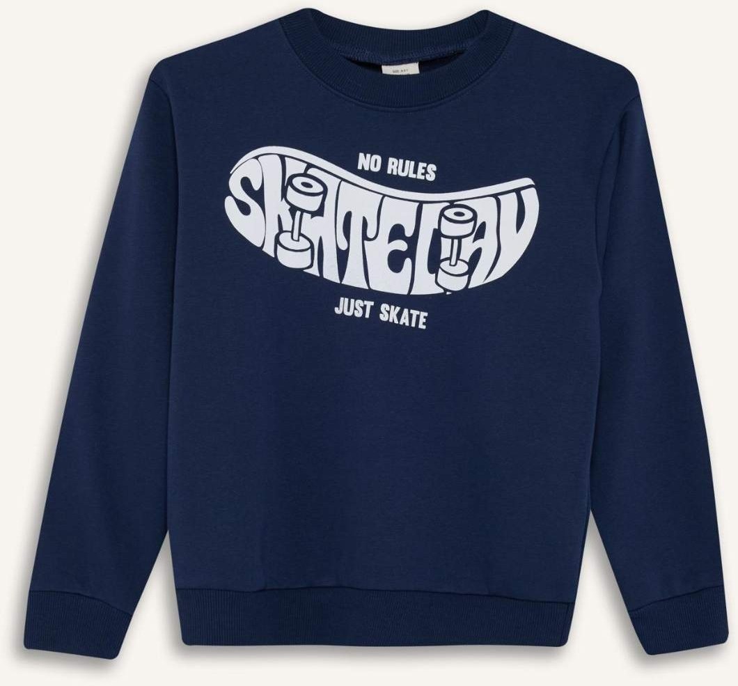 DeFacto Bisiklet Yaka Baskılı Sweatshirt Erkek Çocuk F2841A825AU görsel 7