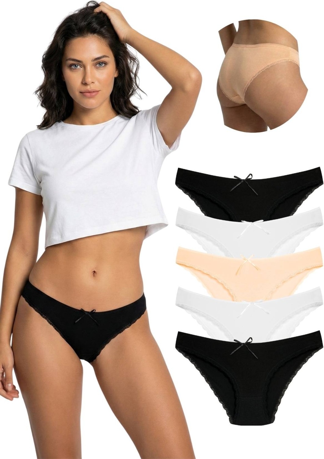 New Lilla 1101 Bikini Kadın T. Dantelli Külot Paketi