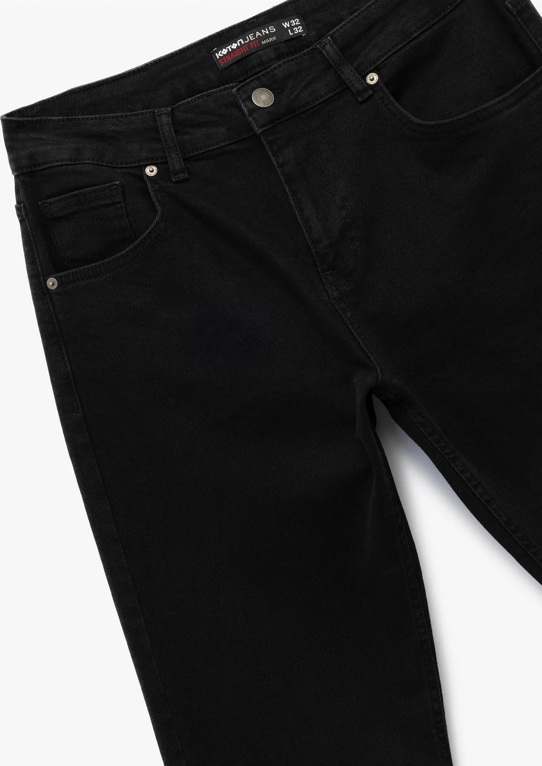 Koton Normal Bel Pamuklu Straight Fit Jean Pantolon - Mark Jean görsel 6