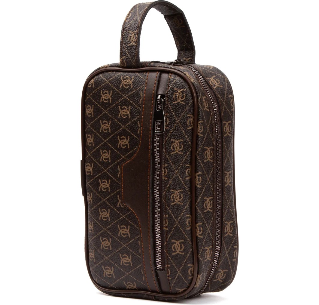 Tuldar Erkek Siyah Deri Portföy Clutch Traş Kozmetik Bakım Ve Günlük El Çantası (14X24CM) tul374 görsel 6