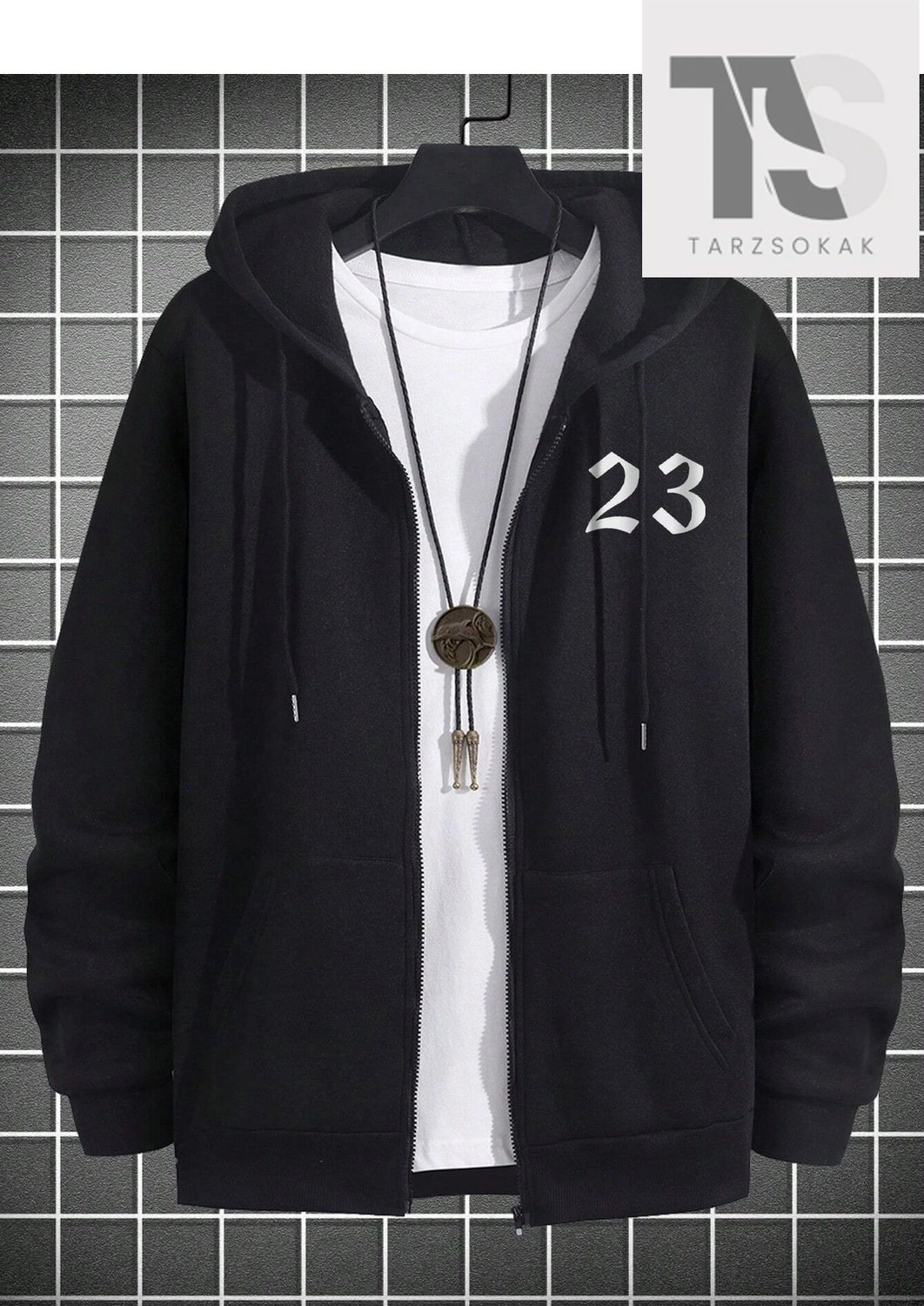 Tarzsokak 23 Logo Sweatshirt Fermuarlı Hırka