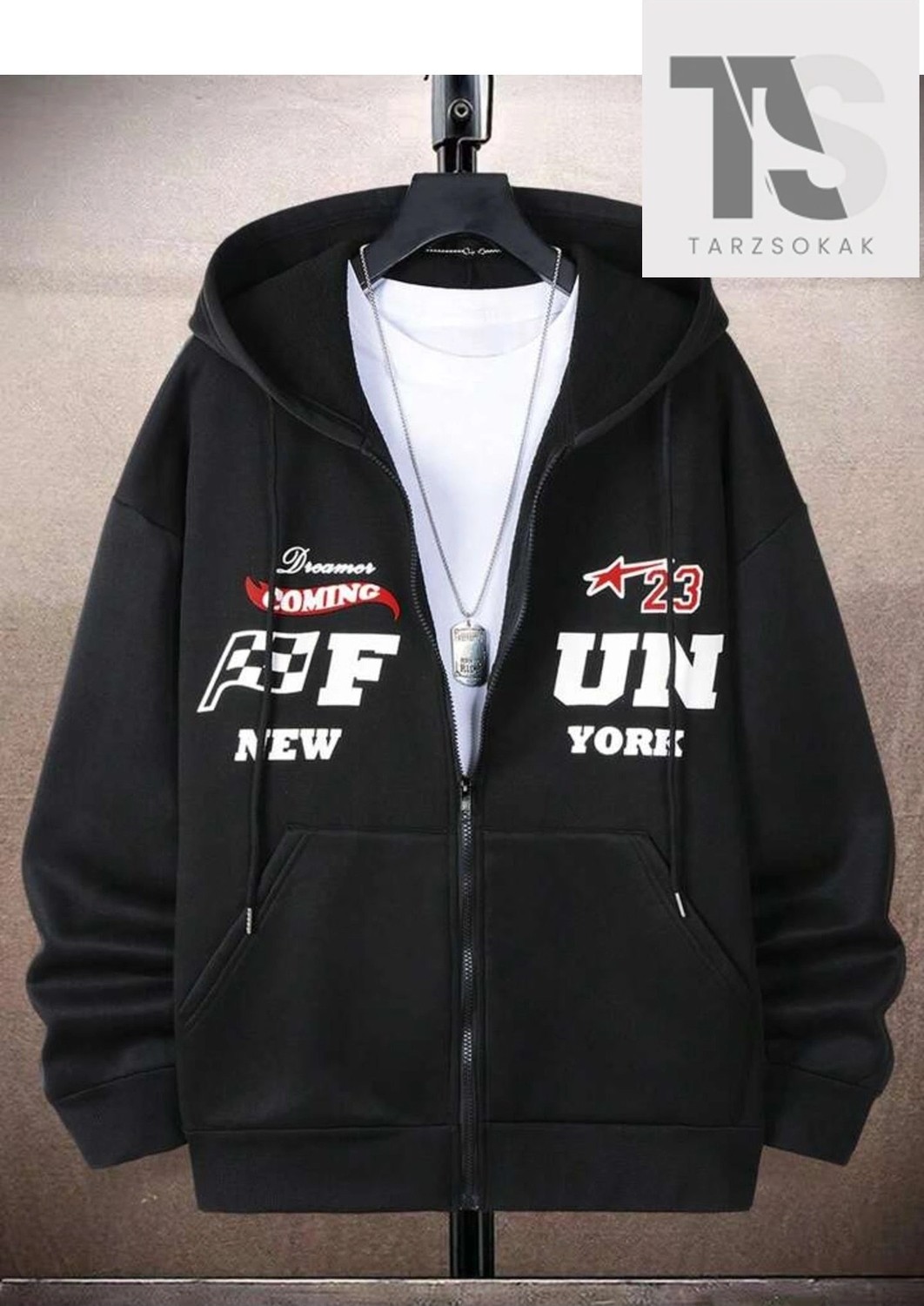 Tarzsokak 23 New York Sweatshirt Fermuarlı Hırka görsel 3