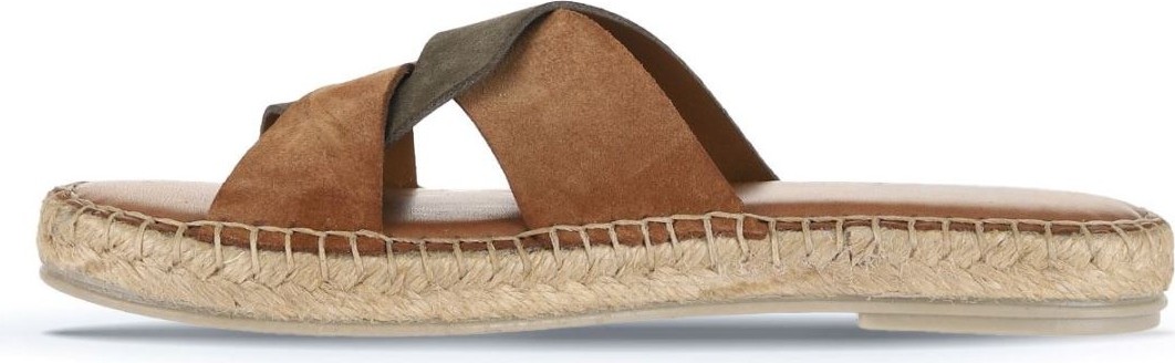 Bueno Shoes Haki Taba Alf Süet Kadın Espadril Terlik 01WA7101 görsel 3