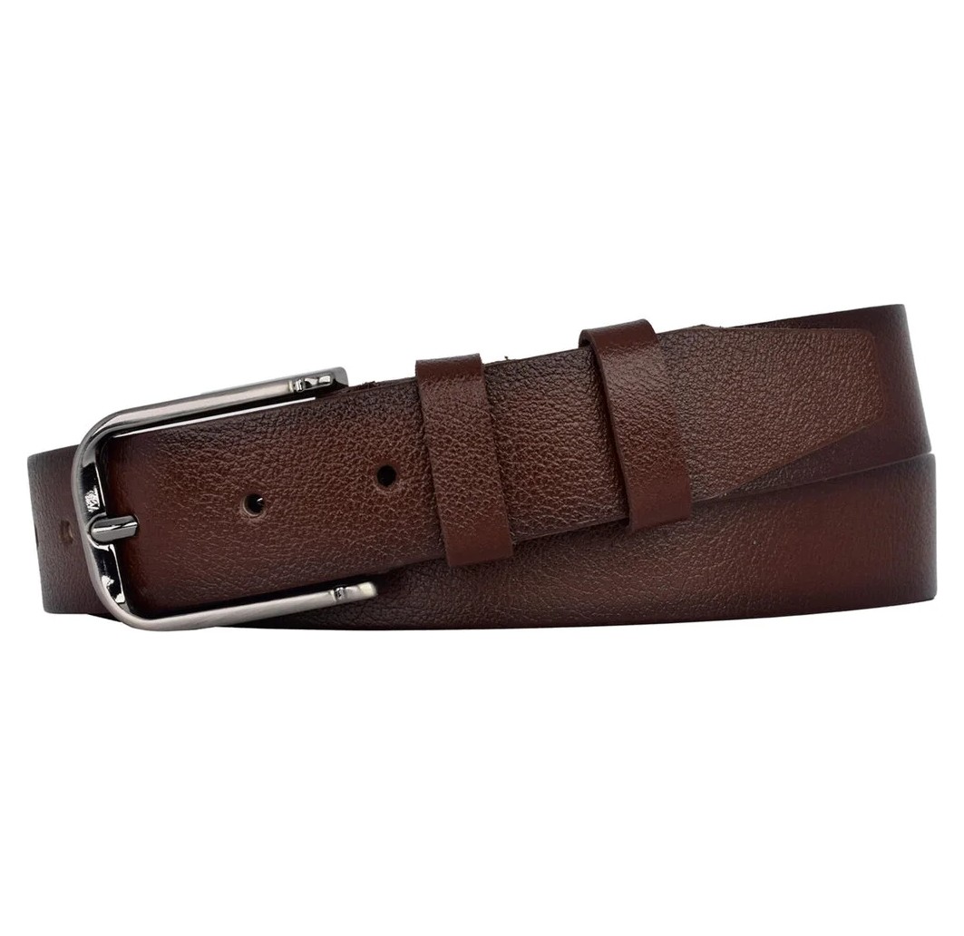 GoDeri %100 Hakiki Deri, 3lü Set Tek Parça Manda Derisi Siyah, Kahve, Taba 3.5 cm Kumaş Pantolon Kemeri görsel 7