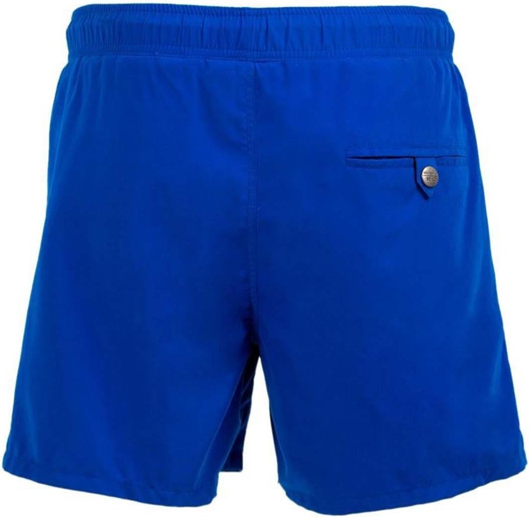 Miami Beach Saks Mavi Su Itici Özellikli Blue Voyage Nakışlı Erkek Plaj Deniz Şort Mayo - 303-SAKS görsel 2