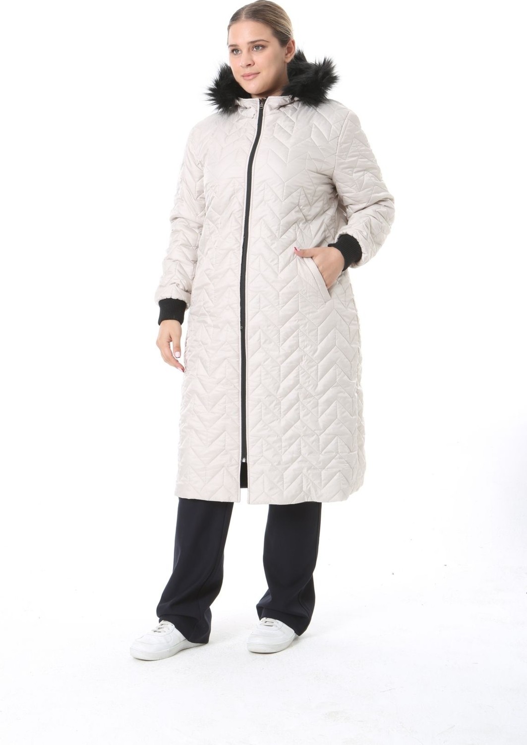 TUTveAL Collection Çift Taraflı Mont, Suya Dayanıklı Mont, Büyük Beden Parka, Kışlık Mont, Kaban, Araboy Kaban görsel 5