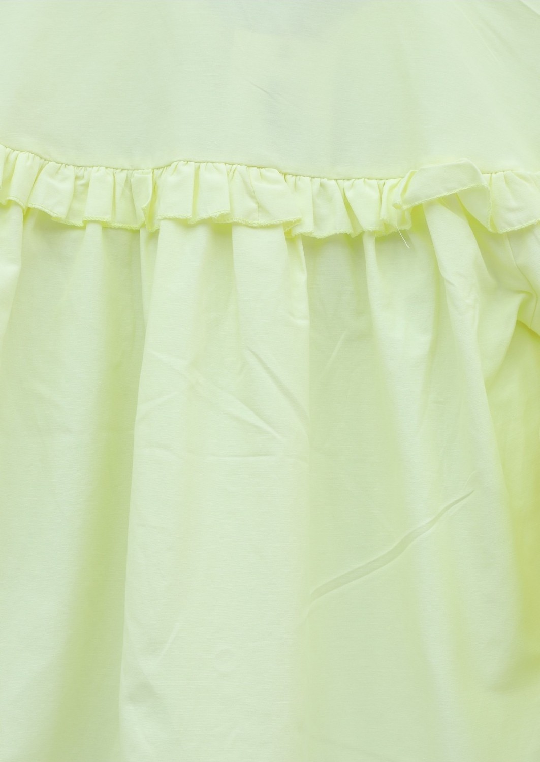Moda Morfo Fırfır Detaylı Düğmeli Kısa Gömlek -Sarı görsel 7