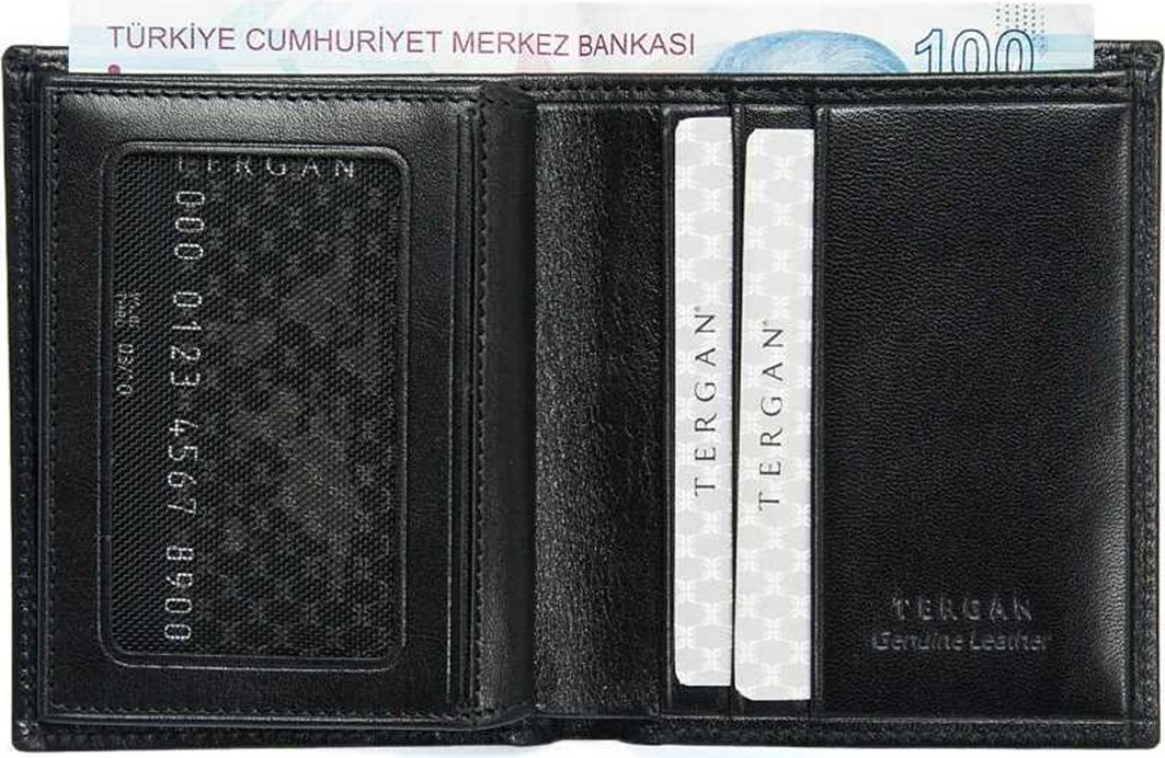 Tergan Siyah Hakiki Deri Erkek Cüzdan - S1CE00001503-B06 görsel 3