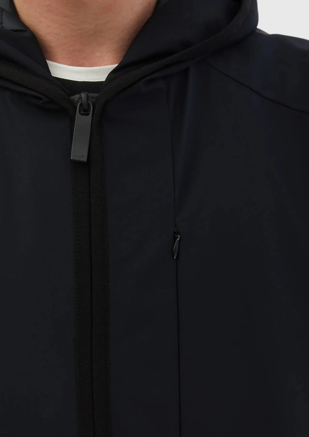 Ramsey Siyah Regular Fit Kapüşonlu Casual Dokuma Spor Yelek görsel 5