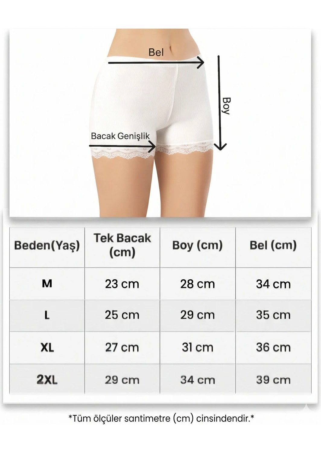 İncili Kadın 3'lü Dantel Paçalı Fitilli Boxer Şort - Pamuklu Esnek Ribana Boxer (Çağla, Pudra, Ten) Xl görsel 2
