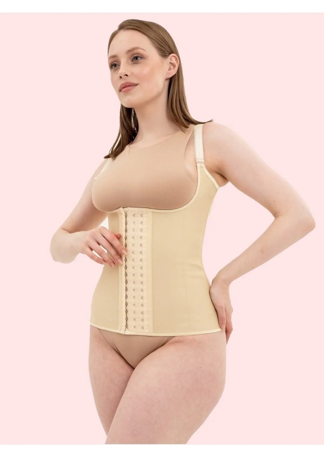 Mistirik Trigoso Askılı Latex Göbek Korse Extra Double Korse Siyah Renk görsel 7