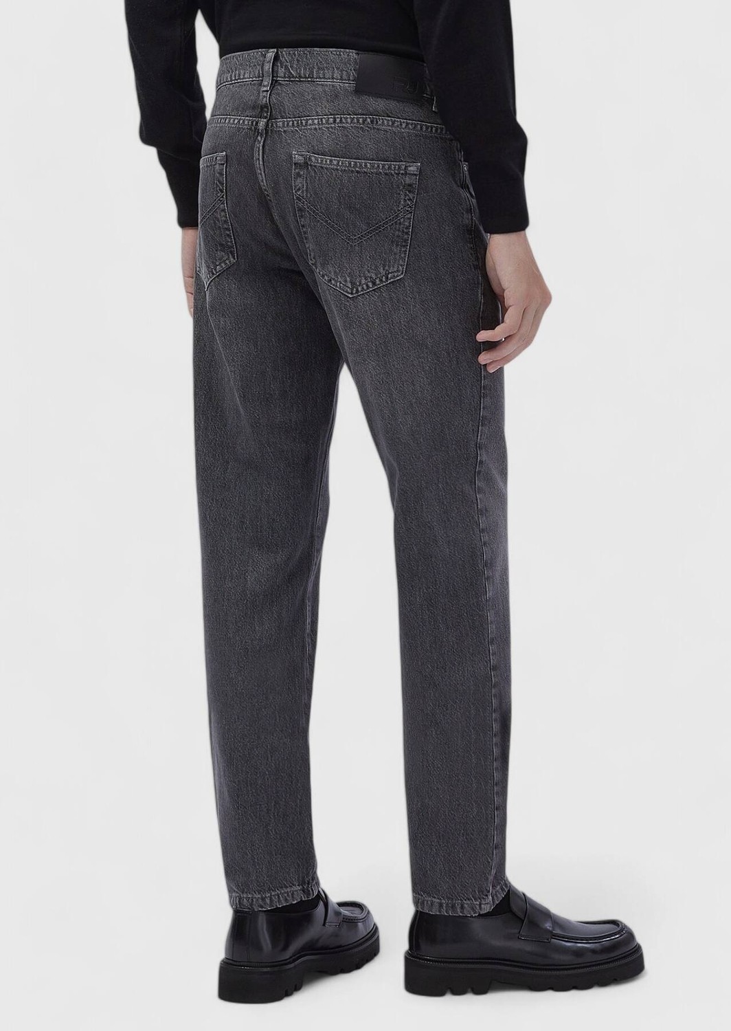 Ramsey Koyu Gri Düz Regular Fit Denim %100 Pamuk Pantolon görsel 5