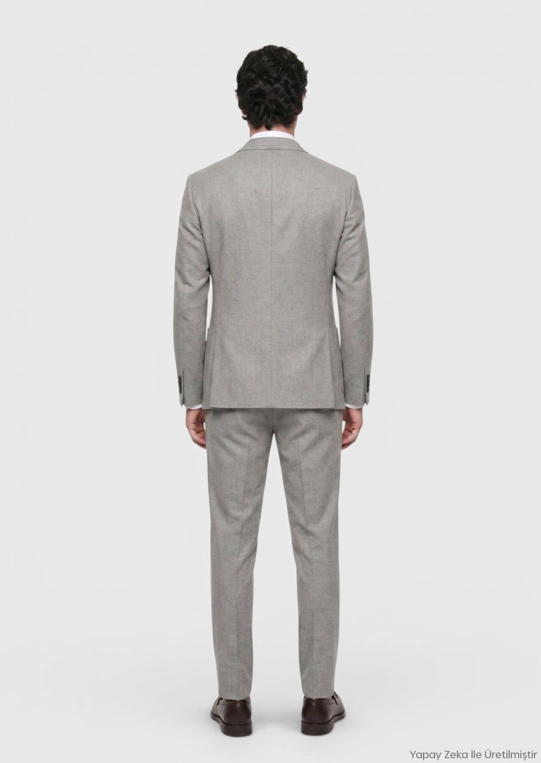 Ramsey Açık Kahve Desenli Zeroweight Slim Fit %100 Yün Takım Elbise görsel 5