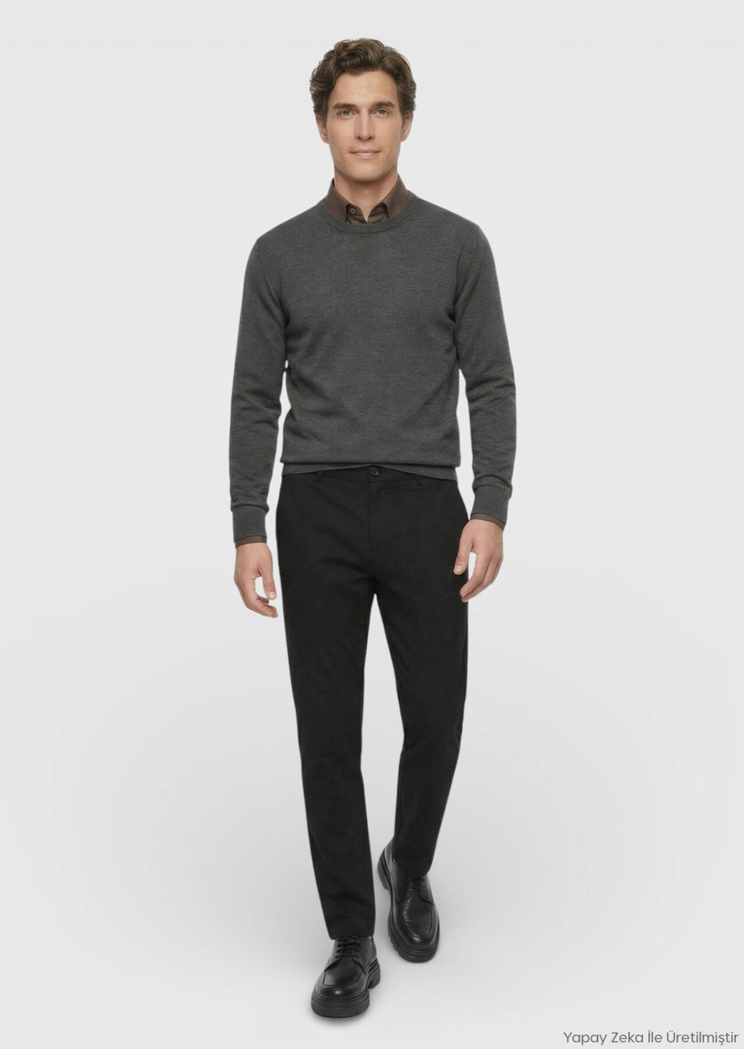 Ramsey Siyah Düz Dokuma Jogging Fit Casual Pantolon görsel 2