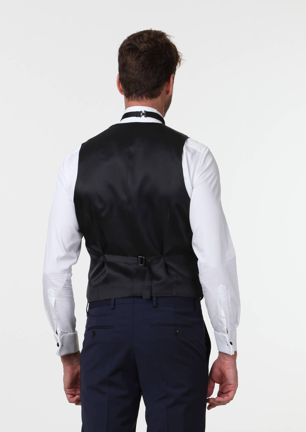 Ramsey Saks Slim Fit Kelebek Yaka Klasik Yelek görsel 2