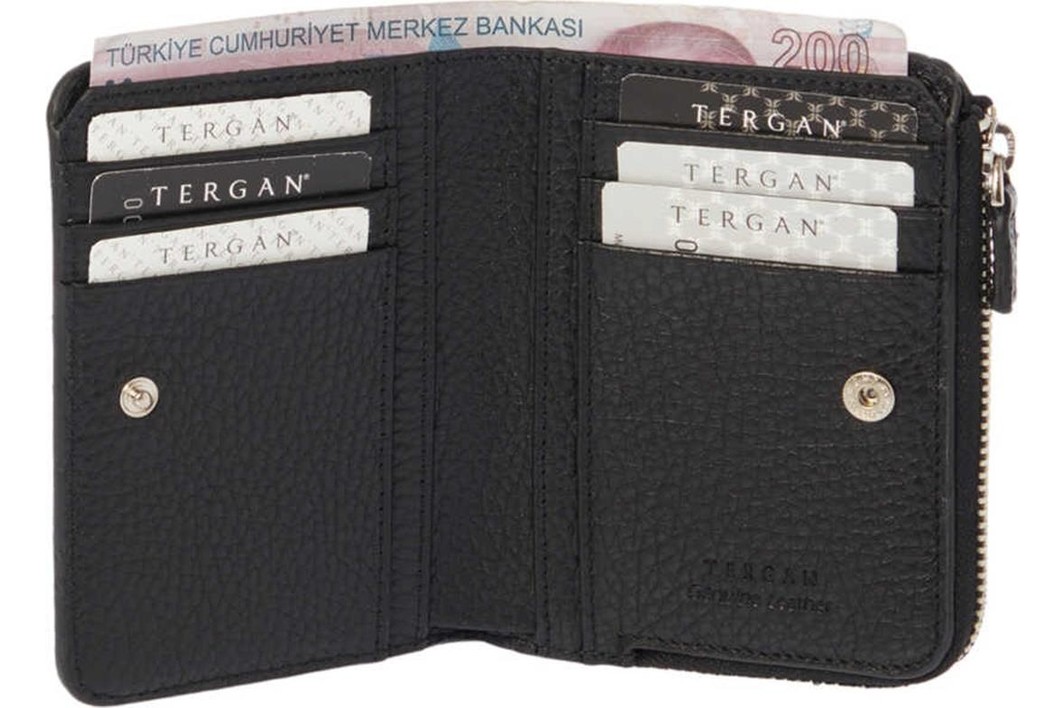 Tergan Lacivert Hakiki Deri Kadın Cüzdan - S1CB00005812-U8F görsel 2