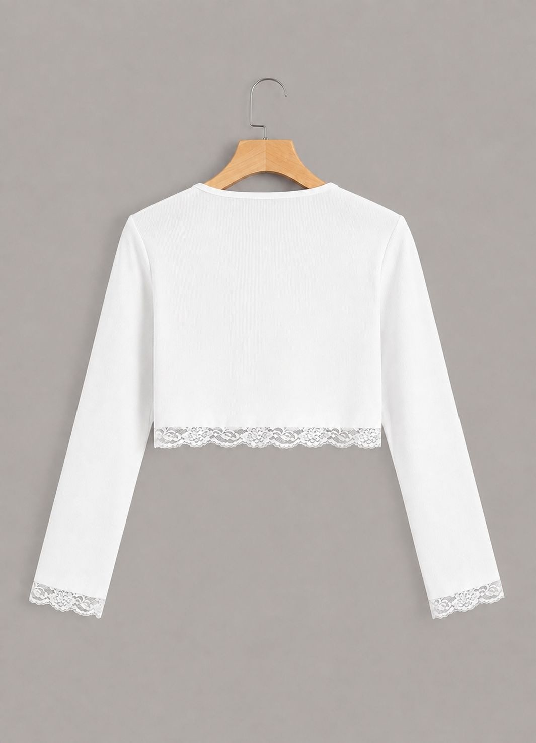 Moonstyle Collection Coquette Lolita Beyaz Dantel Detaylı Tam Boy Bolero görsel 2