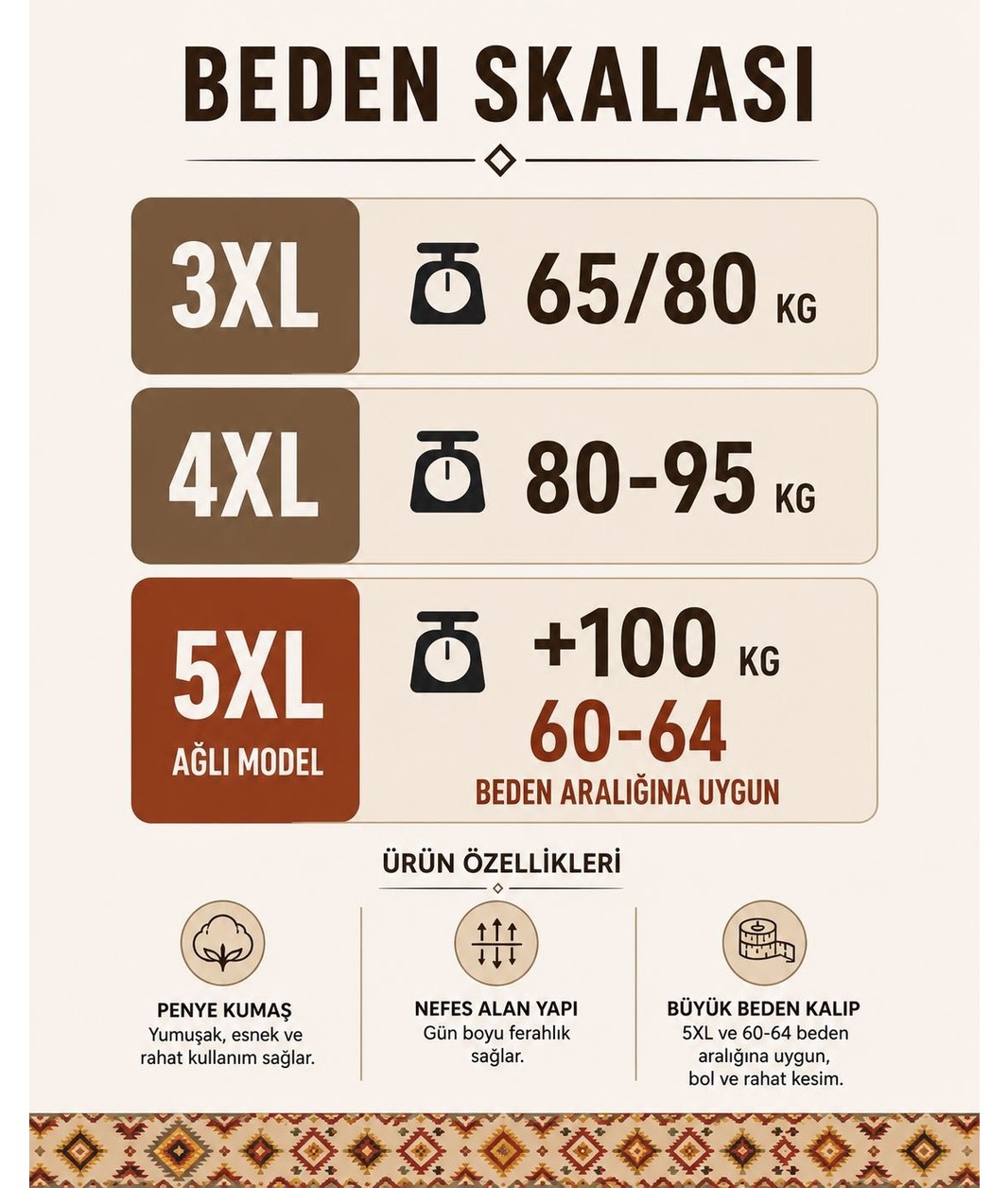 Store Büyük Beden Yazlık Penye Kadın Pantolon görsel 5