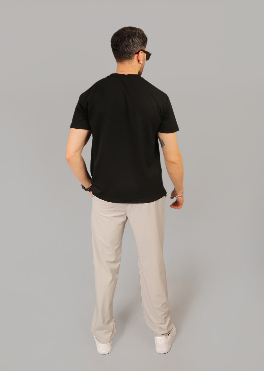 EYDAMOON #yokgibi Baggy Tarz Paraşüt Kumaş Bol Paça Spor Eşofman Altı görsel 5