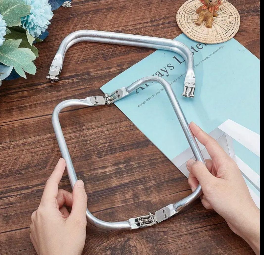 İğne İzi Kadınlar İçin 3 Adet 20CM Çanta Bursu, Gizli Çanta Yapımı, Dayanıklı Metal Malzeme görsel 7