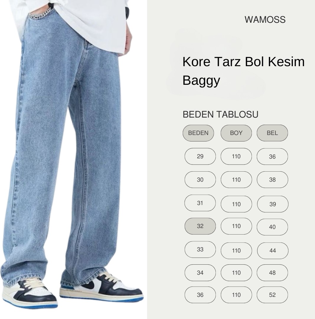 Wamoss 2025 Vintage Rahat Kalıp Baggy Pantolon görsel 3