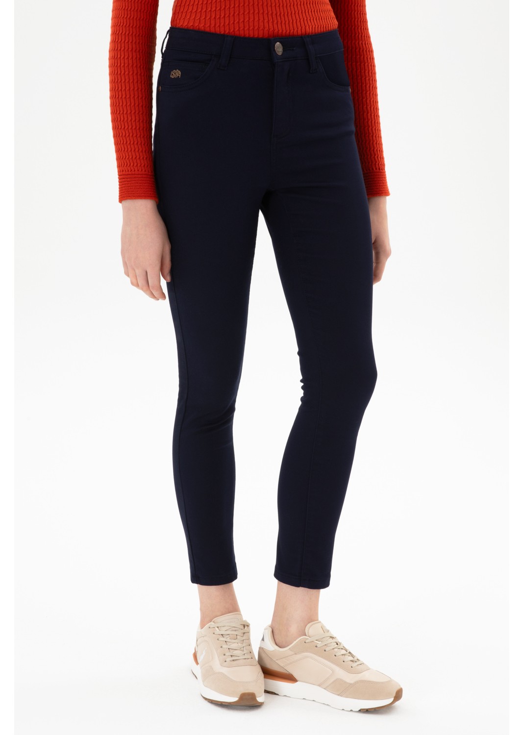 U.S. Polo Assn. Kadın Siyah Toothpick Fit Kanvas Pantolon 50317139-VR046 görsel 2