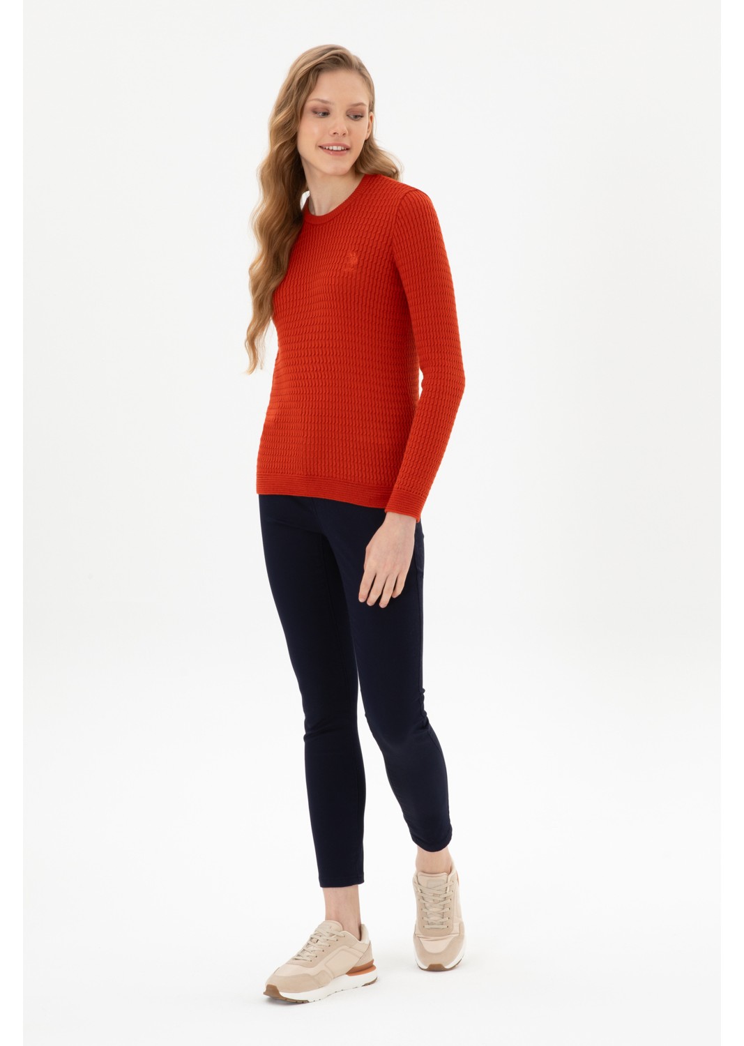 U.S. Polo Assn. Kadın Siyah Toothpick Fit Kanvas Pantolon 50317139-VR046 görsel 3