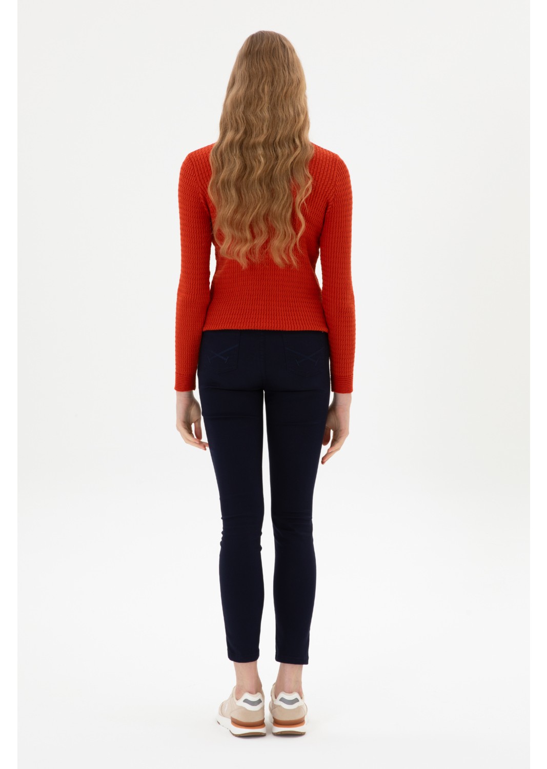 U.S. Polo Assn. Kadın Siyah Toothpick Fit Kanvas Pantolon 50317139-VR046 görsel 4