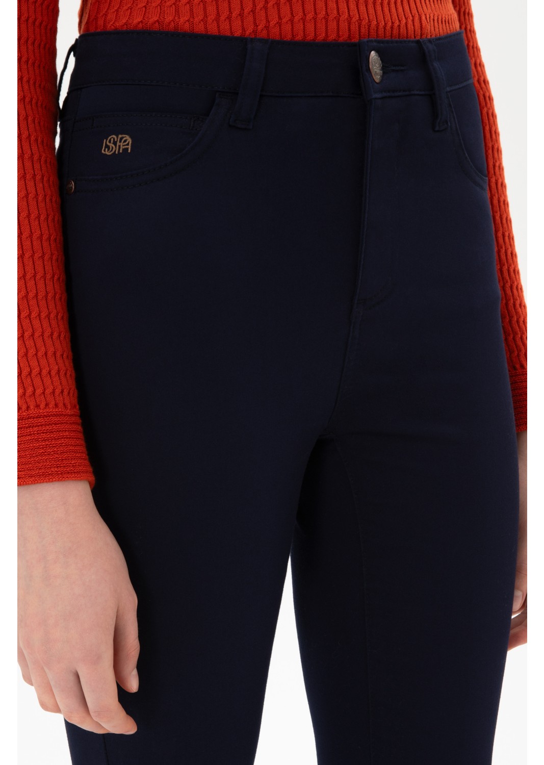 U.S. Polo Assn. Kadın Siyah Toothpick Fit Kanvas Pantolon 50317139-VR046 görsel 5